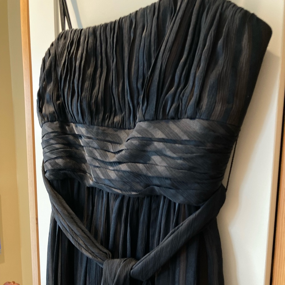 BCBG silk full length black dress